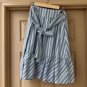 J.Crew Blue & White Striped Skirt